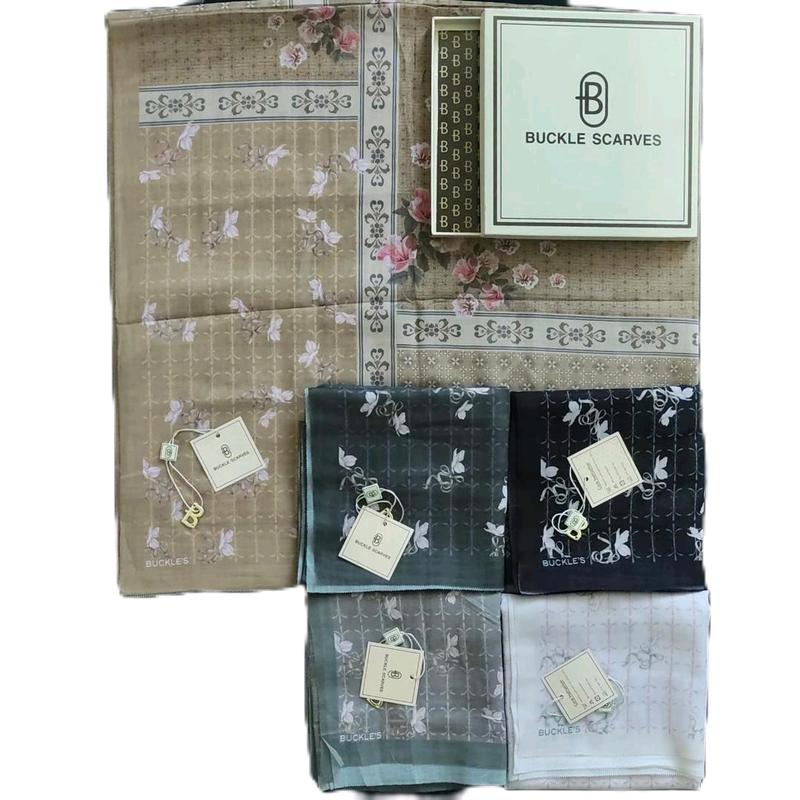 HIJAB BUCKLE SCARVES BOX HIJAB MOTIF PREMIUM Kerudung Segi Empat Voal Muslim Square 1