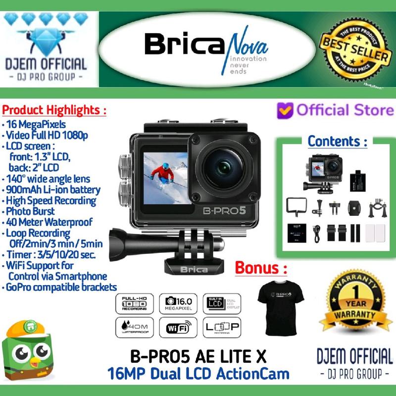 Brica B-PRO5 Alpha Edition Lite X Full HD Action Camera Brica BPRO5 AE ...