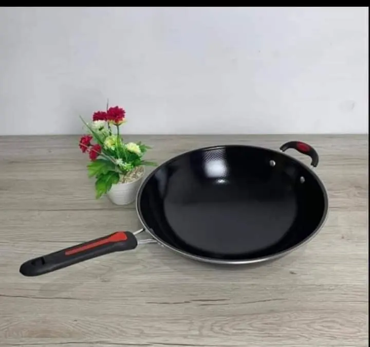 WAJAN TEFLON GAGANG 32CM 1032P / WAJAN PENGGORENGAN TEFLON 32CM / WAJAN ENAMEL GSF ANTI LENGKET 4