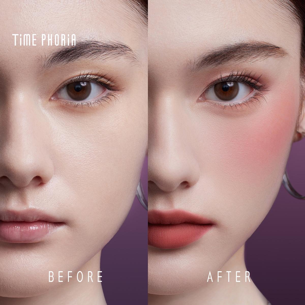 [Limited 69k!] TIME PHORIA Orbita 3-in-1 Blurring Pot Liptint Lucu Lipstik Tahan Lama Lip Cream Waterproof Gincu Anti Air Blush On Eyeshadow High Pigment Color