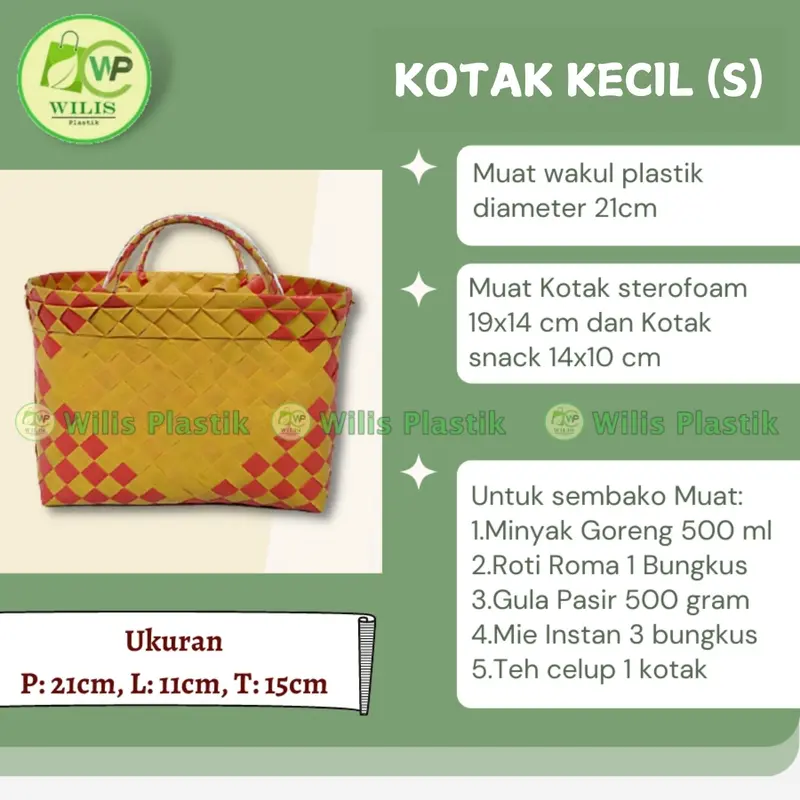 TAS Souvenir Tas Anyaman Plastik Tas souvenir murah untuk BERKATAN HAMPERS Souvenir Parcel Hantaran Sembako Wadah Thinwall Sterofoam Belanja 2