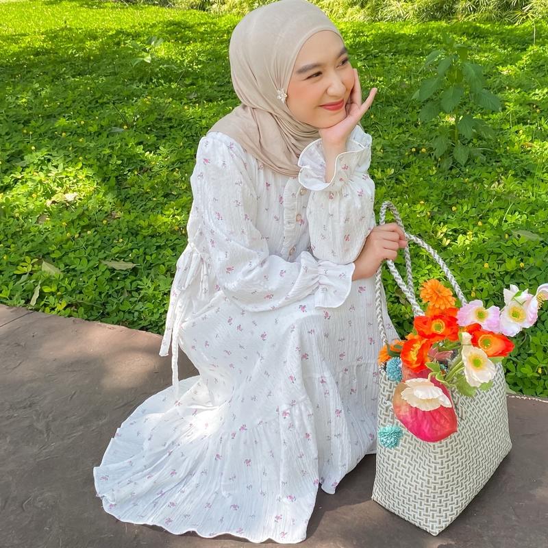 Rose blossom dress | Tunik Korean style | Dress motif bunga | Dress floral 6