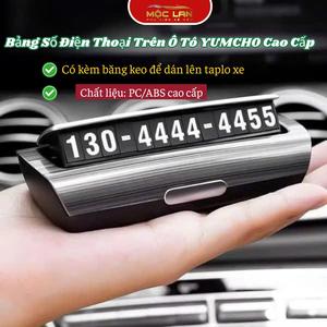 Bảng số điện thoại trên ô tô, bảng ghi số điện thoại gắn taplo để lại số điện thoại khi đỗ xe YUMCHO cao cấp- sang trọng