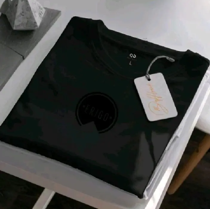 COD.!! Kaos Distro Tshirt Premium Lengan Pendek ER1GO Bulat Hitam Baju Oblong Unisex Pria Wanita Katun Dewasa Keren Combed 4