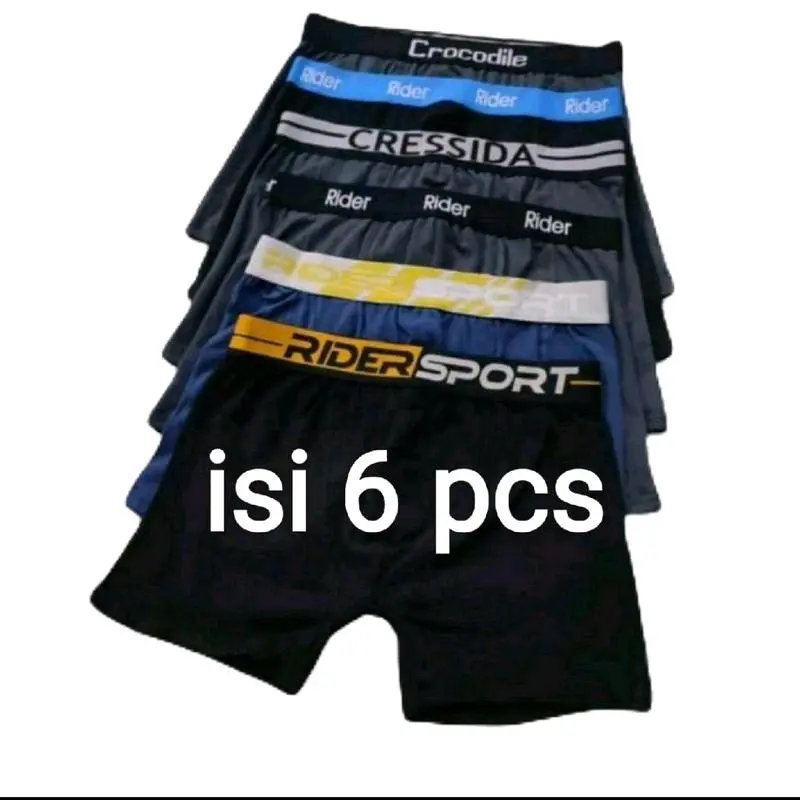 celana dalam pria Dewasa boxer isi 6 pcs termurah cdcowok Karet Katun Nyaman Lembut Pendek Remaja