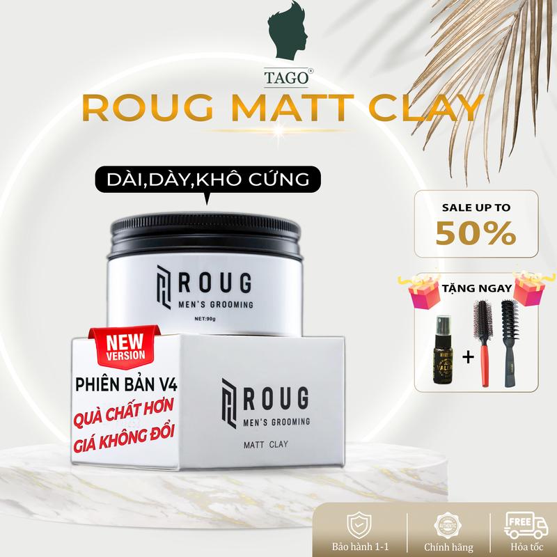  Sáp vuốt tóc ROUG Matt Clay trắng 90g- Dành cho tóc Cứng Dày - Phiên bản mới nhất 2024 - Giữ nếp mạnh mẽ  Mùi Hương Rose Dew Tặng ngay Dung Dich Ve Sinh Nam X2 Manly Cocayhoala 150ml Lược Tạo Kiểu Xịt muối biển Valerie  | TAGO STORE 