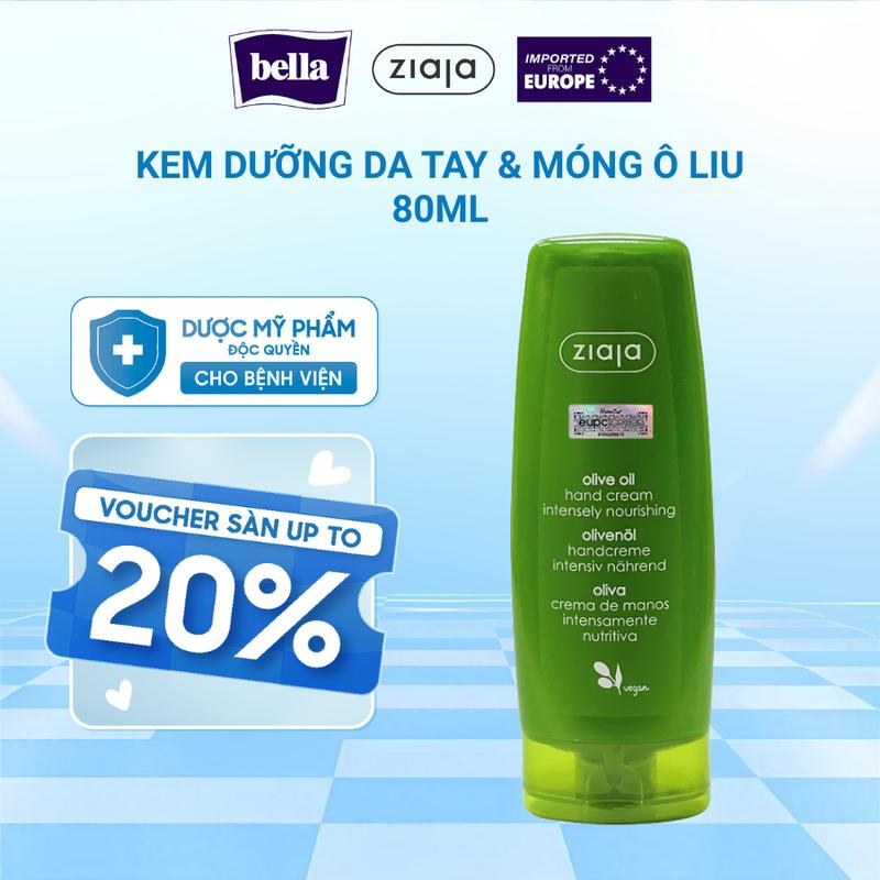 Kem Dưỡng Da Tay Và Móng Ô Liu Ziaja 80ml Giúp Dưỡng Da Mềm Mịn Giảm Tình Trạng Gãy Vỡ Móng