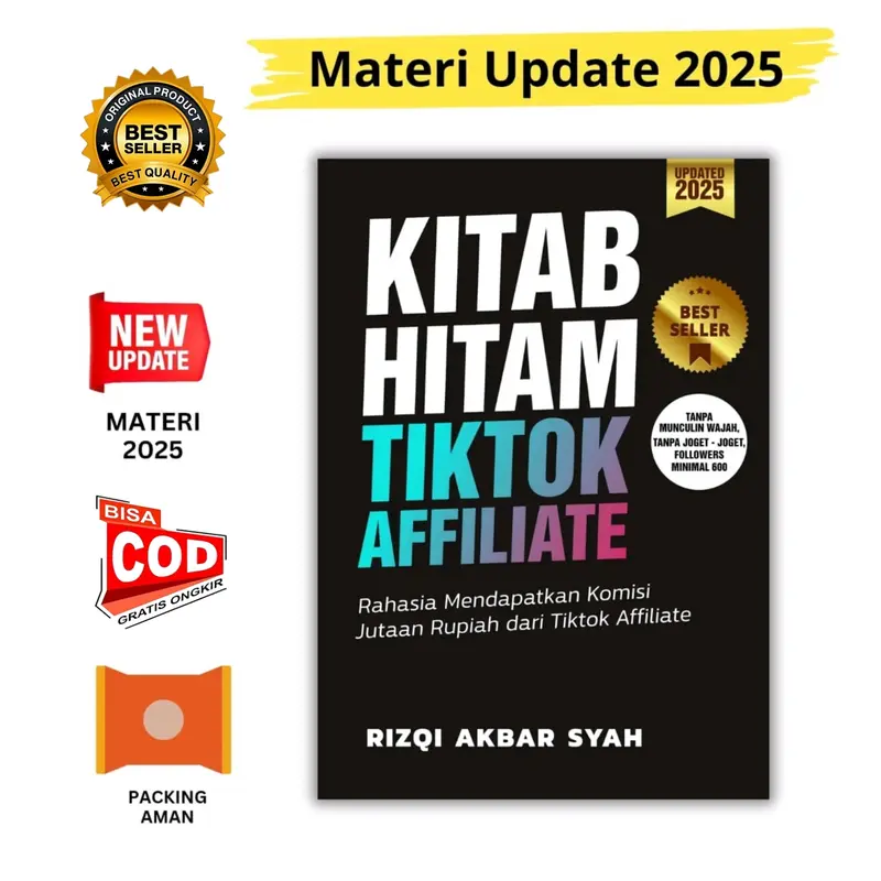 BUKU KITAB HITAM TIKTOK AFFILIATE - TERMURAH dan BISA COD