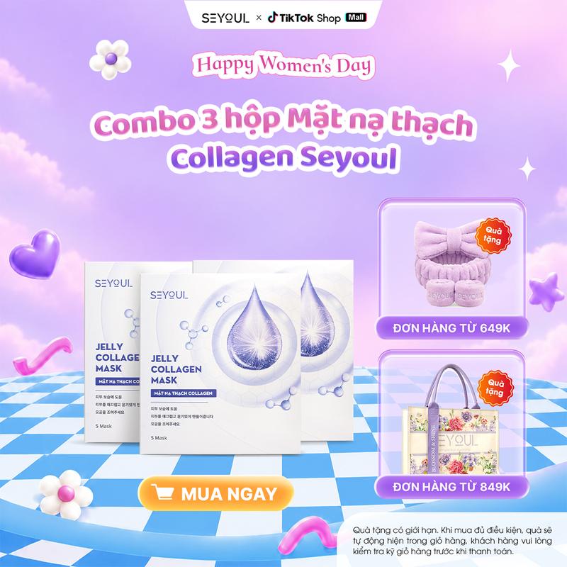 - Combo 3 hộp mặt nạ thạch Collagen - Jelly Collagen Mask SEYOUL