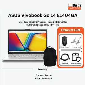 ASUS Vivobook Go 14 E1404GA Core i3-N305 RAM 8GB 256GB 512GB SSD FHD Windows 11