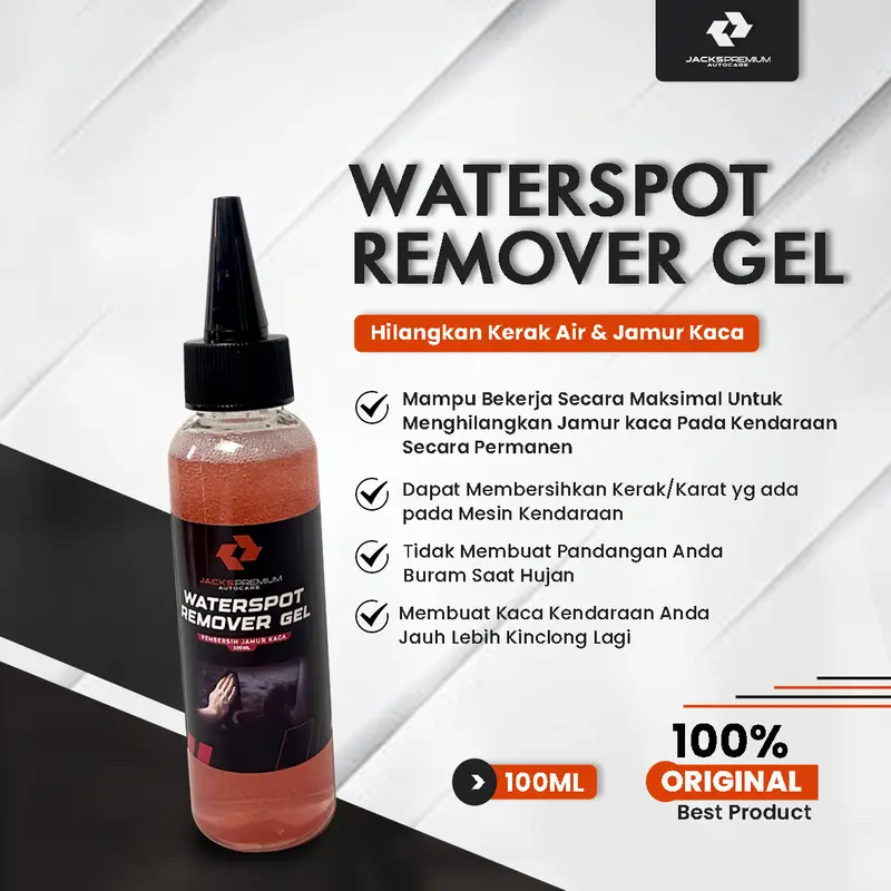 Watersport Remover Gel - Efektif Hilangkan Kerak Air dan Jamur Kaca Pada Kendaraan - Jacks Premium 1