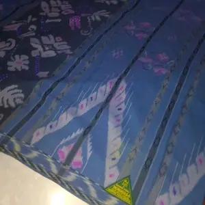 Sarung Donggala Lawas Mgn Motif Bunga Biru Langit Kualitas Premium