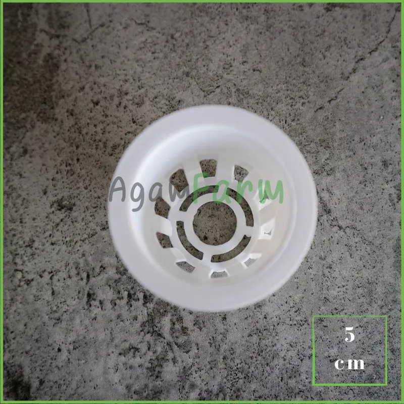 Net Pot Hidroponik Putih 5 cm Agamfarm - Plastik 1