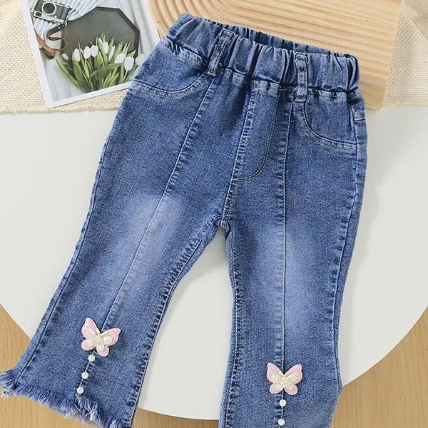 CELANA JEANS TULANG ANAK PEREMPUAN USIA 1 - 10 TAHUN BAWAHAN ANAK MODEL RAWIS Fashion Motif Cantik