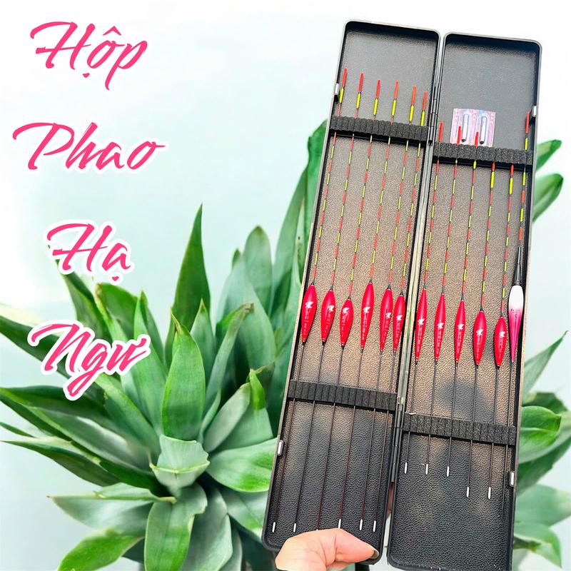 Hộp Phao Câu Đài Hạ Ngư 12 Phao Đầy Đủ Thông Số nhạy cá tín hiệu chuẩn HPK-01