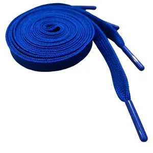 Tali sepatu flat polyester 10mm-115cm.aglet metal