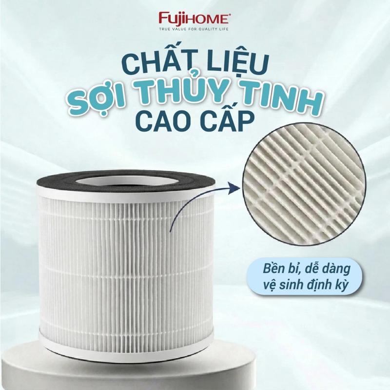 Màng lọc HEPA H13 + Carbon an toàn dùng cho máy lọc không khí cao cấp Fujihome AP5COMPACT