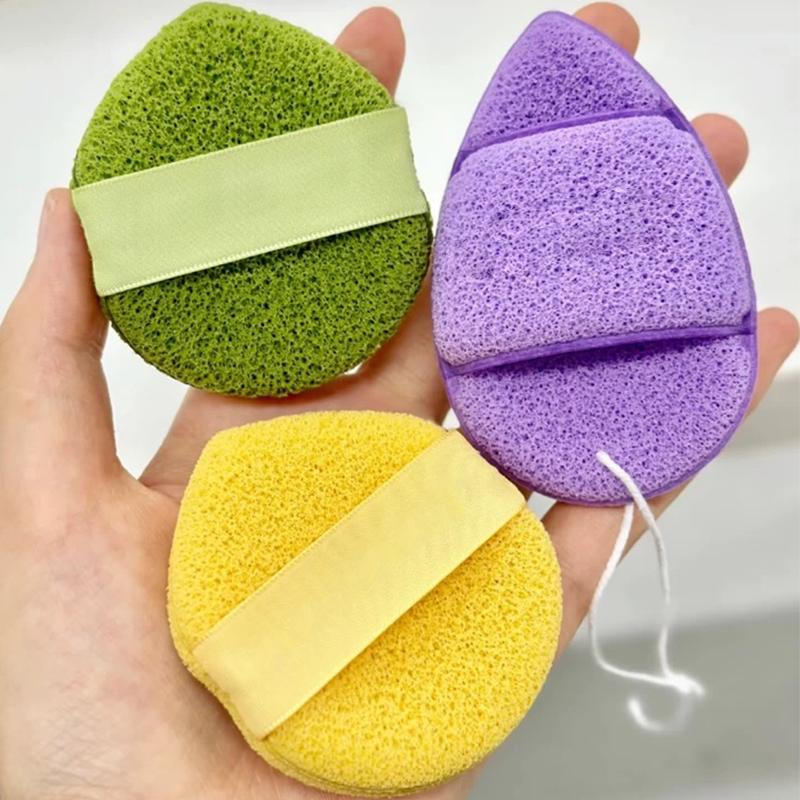 Mặt Nước Giọt Trang Điểm Tẩy Xốp Bột Gỗ Tự Nhiên Bọt Biển Cellulose Nén Mỹ Phẩm Puff Rửa Mặt Bọt Biển