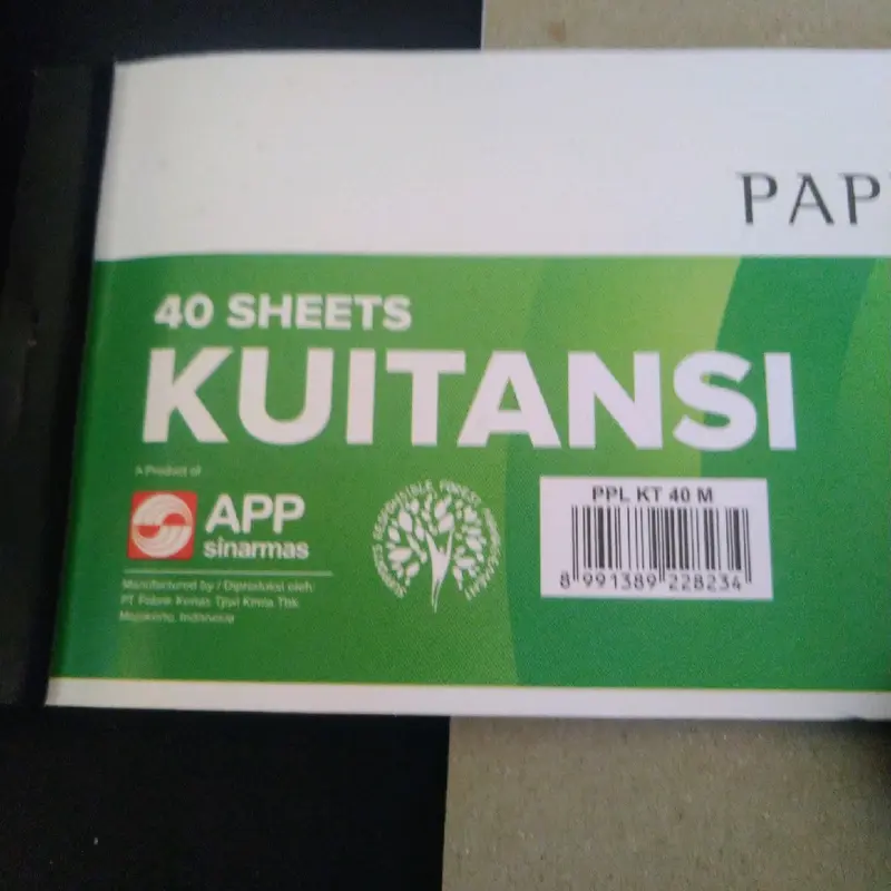 KUITANSI 40sheets UKURAN                             (P 21,5cm x L 7,5cm) Paper Kertas 1