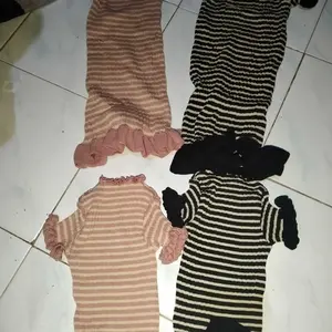 HW Dress AURORA - Gaun rajut Anak Perempuan Lengan pendek curly Kids Fashion