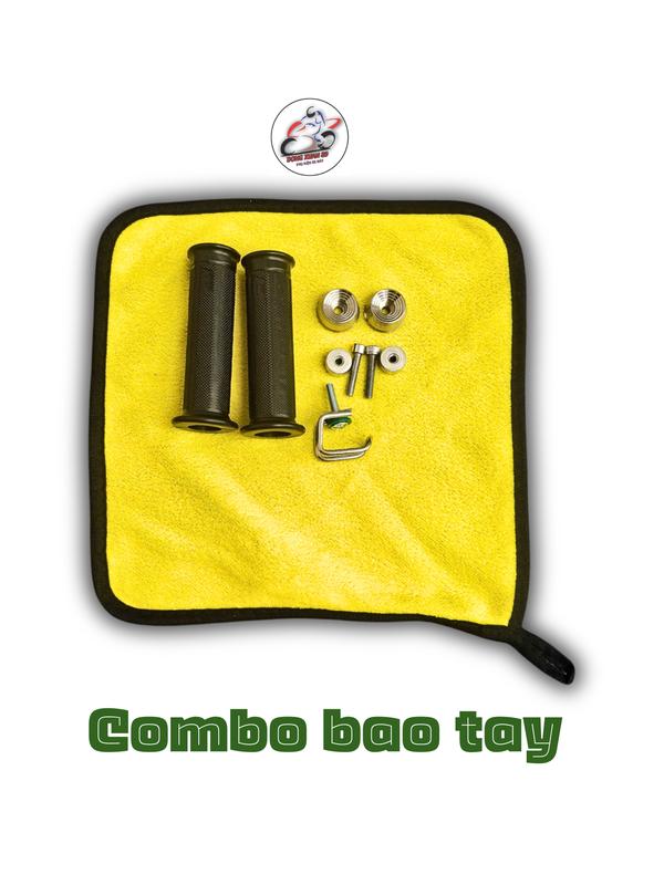Combo Bao Tay TPT Kèm Gù Inox 304 Khăn 3M Và Móc U Gắn Mọi Dòng Xe Phụ Kiện Phụ Tùng Wave 110