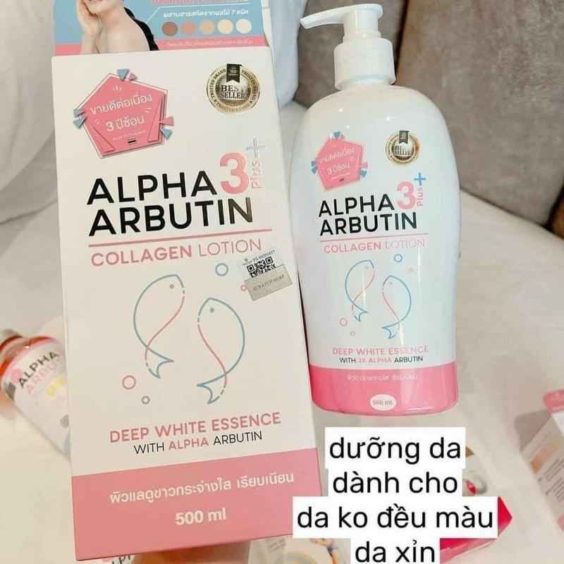 Alpha Arbutin Collagen Lotion 500ml - Dưỡng Da Sáng Mịn Với Alpha Arbutin Cho Da Không Đều Màu