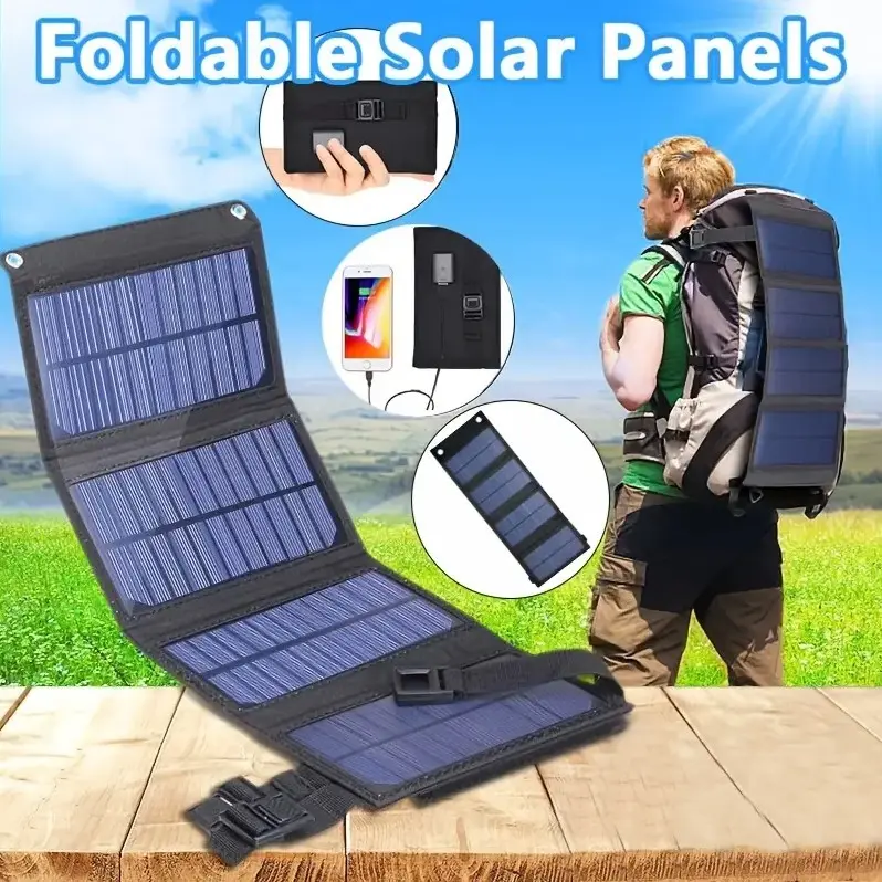 SolaBright Solar Panel Portable 10W 4 Folding Charging Board - K-10
