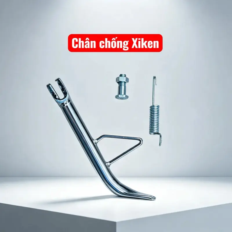 Chân Chống XIKEN kèm lò xo và ốc gắn xe máy Sirius Wave Dream Exciter Winner