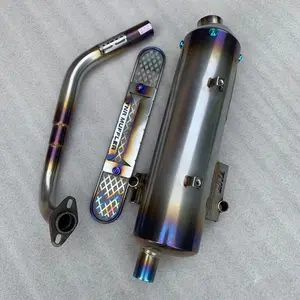 Knalpot Kondoman Luster Sunblue V2 TNR RACING MUFFLER Full Baut Titanium
