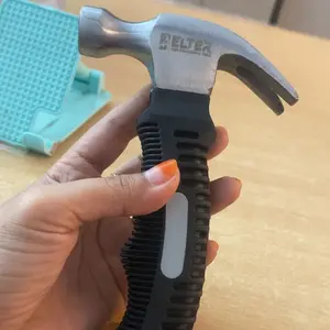 BELTER Palu Kambing Mini 8 OZ Gagang Karet Mini Claw Hammer palu kambing