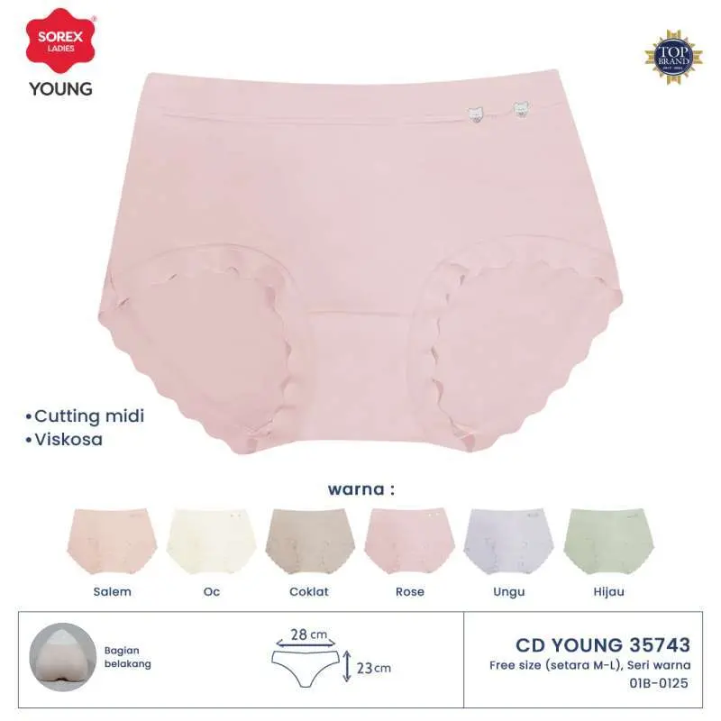 Paket isi 3,6,12pcs CD sorex 35743 bahan viscosa underwear remaja cewek super lembut pilihan terbaik
