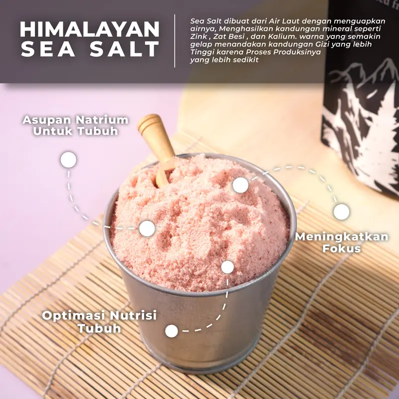 [HIMALAYAN SEA SALT] - GARAM PEGUNUNGAN HIMALAYA - GARAM PAKISTAN - 1000 GRAM 2