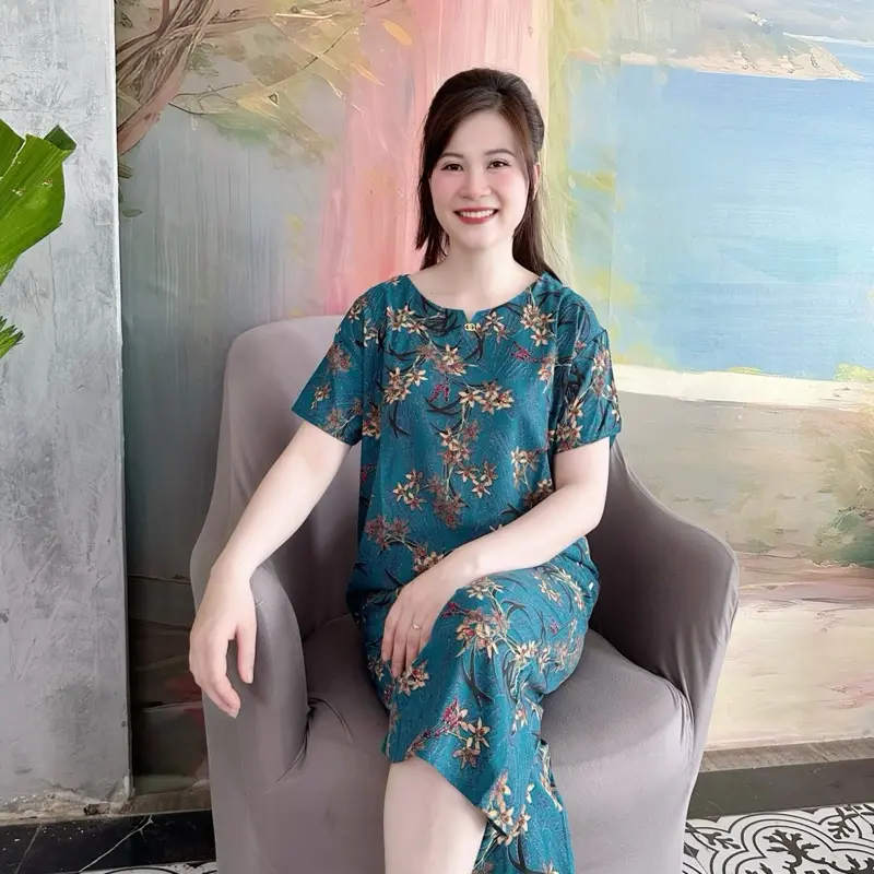 Đồ Bộ Trung Niên Tặng Mẹ-Hoa Lá Mẫu mới Hót 2025-(Tay Cộc ,Quần Lửng) | BigBuy360 - bigbuy360.vn