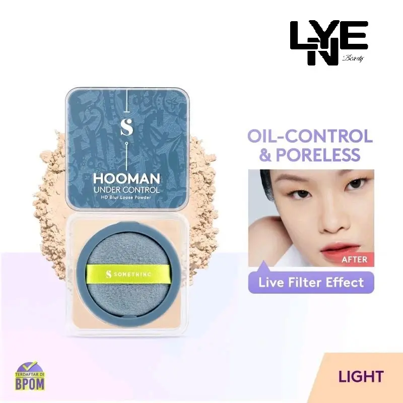 SOMETHINC Hooman Under Control HD Blur Loose Powder - Bedak Tabur 13gr Tahan Lama Wajah Cushion 2