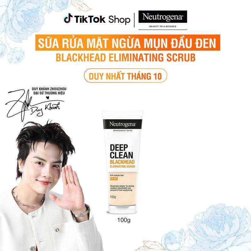 Sữa rửa mặt giúp Ngừa Mụn Đầu Đen Neutrogena Blackhead Eliminating Scrub 100g - Skincare Nữ | Chăm sóc da | Làm đẹp da