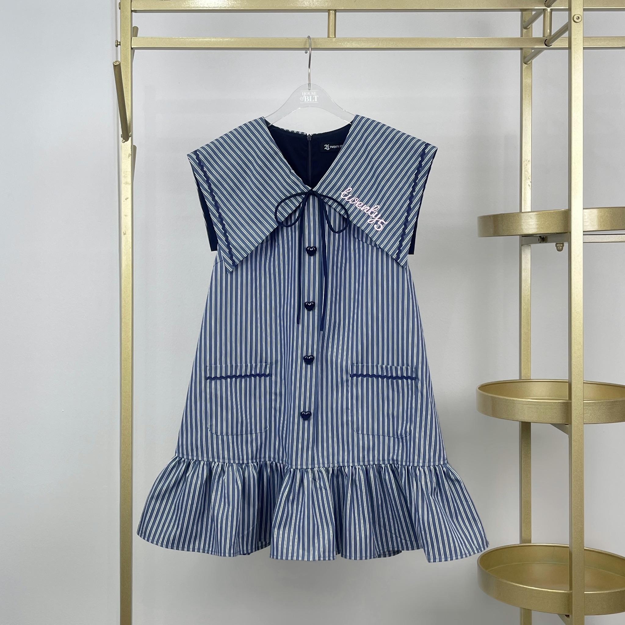 25 TWENTY FIVE มินิเดรสทรงปล่อยแต่งปลายระบาย ใส่เที่ยวคาเฟ่