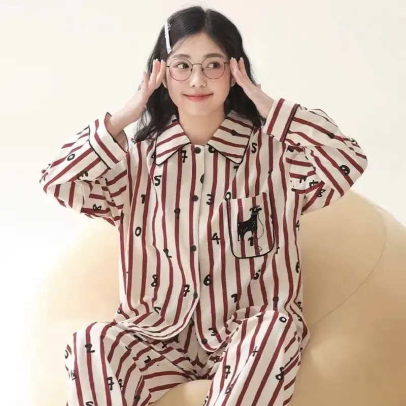 Daily Setelan Piyama Wanita Busui Panjang Pendek renda 0