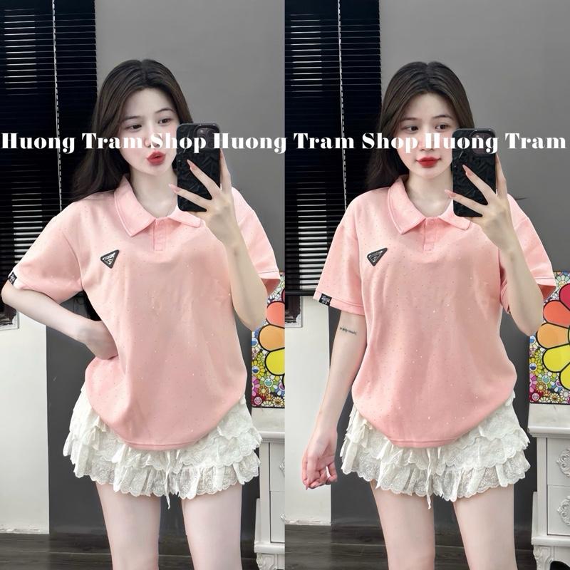 ÁO POLO UMI ĐÁ BLING - Áo Thun babytee 35-55kg chất cotton 4 chiều mềm mát Form dáng ngắn Áo thun form vừa Hương Trầm Shop