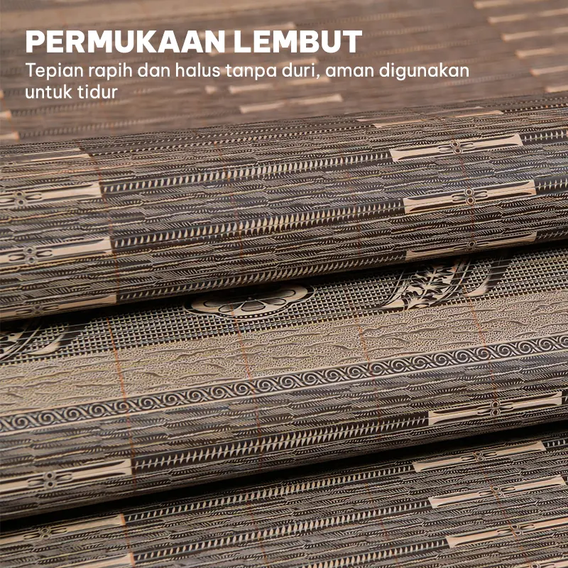 Barito Indo Tikar Rotan Bambu Premium 160x200cm Dekorasi Kamar Matras Pelindung Kasur | X2B2 4