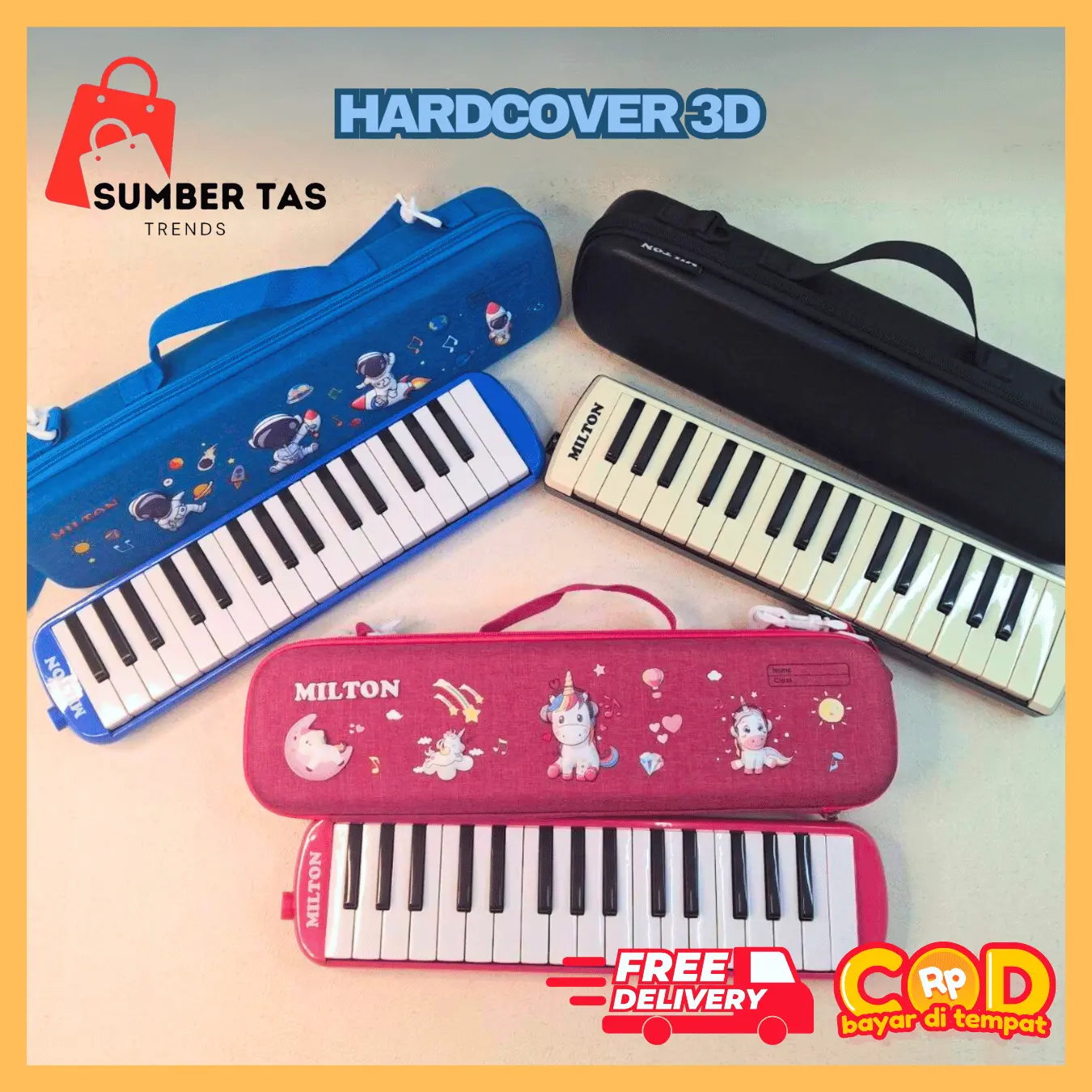 TERMURAH PIANIKA MILTON 3D HARDCOVER MM20 Alat musik tiup PIANICA GIRL or BOY anak sekolah SD SMP SMA PIONIKA mainan anak