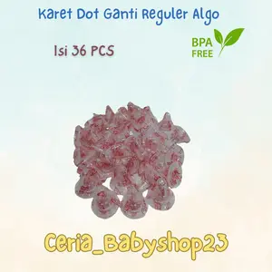 36PCS KARET DOT BULAT SILICONE NIPPLE MURAH ALL SIZE UNIVERSAL MERK ALGO UNTUK SEGALA JENIS BOTOL REGULER BAYI