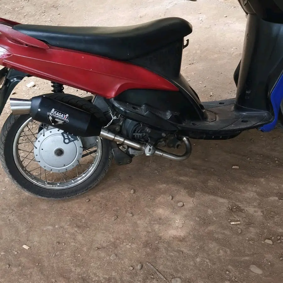 KNALPOT AKAGAMI LEHER L ((EXTRIME)) INLET38 MIO BEAT SCOPY VARIO DLL Mesin Asli Motor Motorcycle