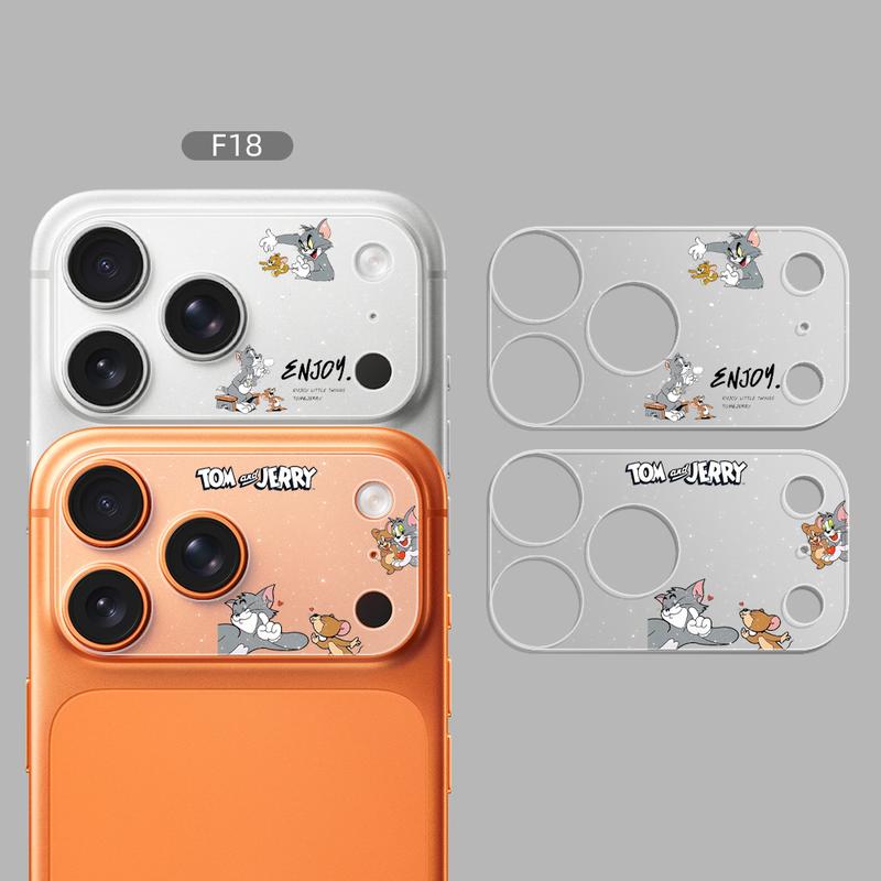 Tương thích với màng bảo vệ ống kính cho iphone 18/17 pro max, miếng dán tĩnh điện cho iphone 18/17 pro max, tấm bảo vệ ống kính họa tiết hoạt hình dễ thương và vui nhộn cho iphone 18/17 pro, màng bảo vệ ống kính trong suốt có chi tiết lấp lánh cho iphone