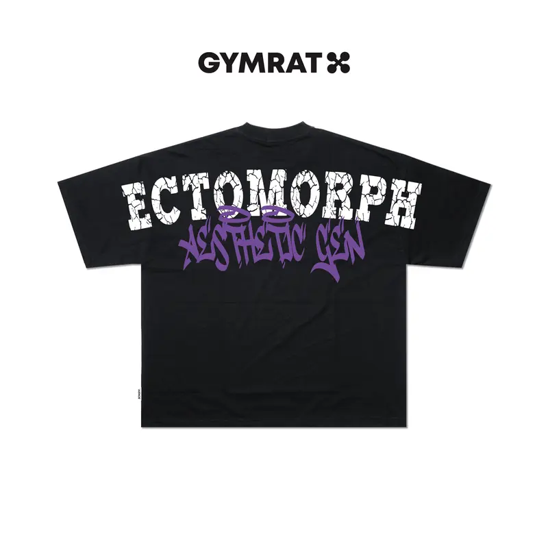 Gymrat X Sachstuff - Ectomorph | Baju Pria Dewasa Kaos Distro Oversize Katun Hitam Combed 0