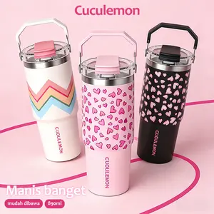 Cuculemon Custom Tumbler Stainless Termos Air Tahan Dingin 24 jam Botol Minum Kopi Aesthetic Vacuum