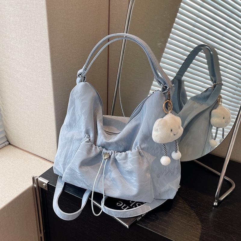   Tặng Charm Mây  Túi Xách Nữ Đeo Vai Kết Hợp Đeo Balo Da Nhung Đi Chơi Đi Học Size Lớn Vừa A4 Bag 910 