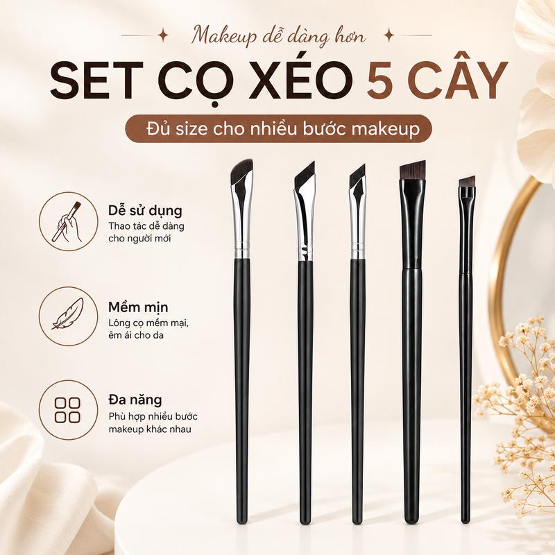 Set 5 Cọ Vẽ Mắt Siêu Mềm Mịn