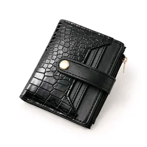 Mr.Store  Dompet CROCO Wanita Dompet Lipat Wanita Tas wanita kartu dompet mini   Card Holder