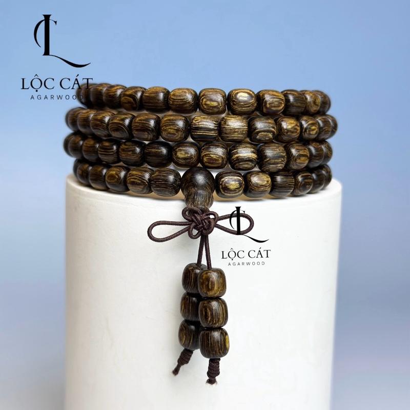 [LC-VT117] Vòng Tay Trầm Hương Sánh Chìm Lu Thống – Lộc Cát | Size 6/7/8mm | Thơm Dịu – Chiêu Tài & May Mắn