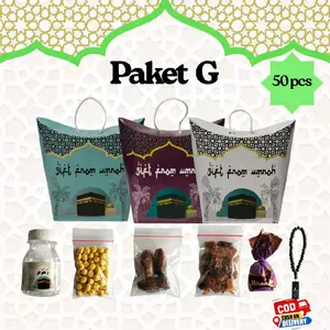Paket Oleh oleh Haji dan Umroh isi 50 paket kemasan dus tali, hampers souvenir makanan khas arab Hadiah Gift Food Snacks